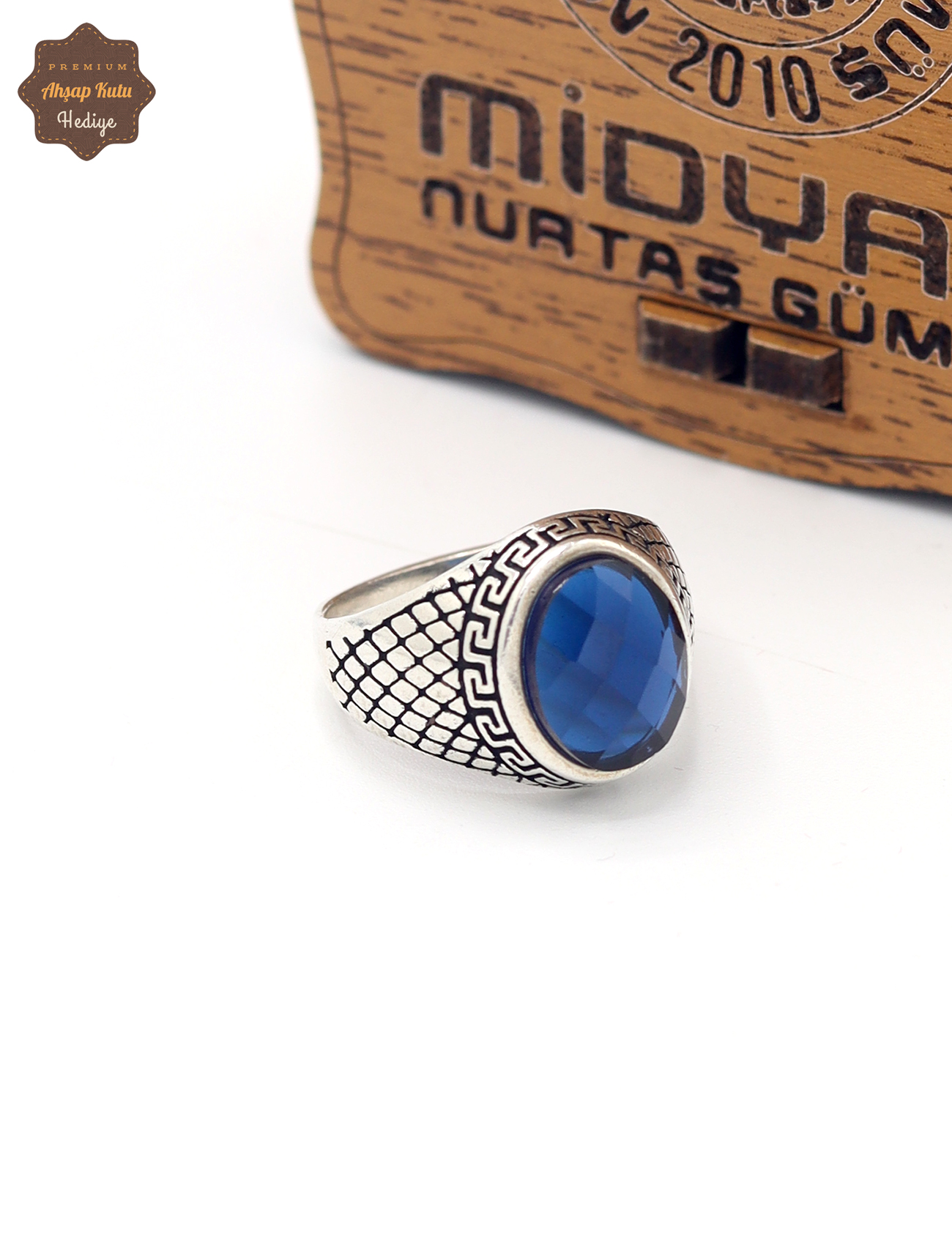 Safir Taşlı Oval Hasır Model 925 Ayar Gümüş Çocuk Yüzüğü 201025321