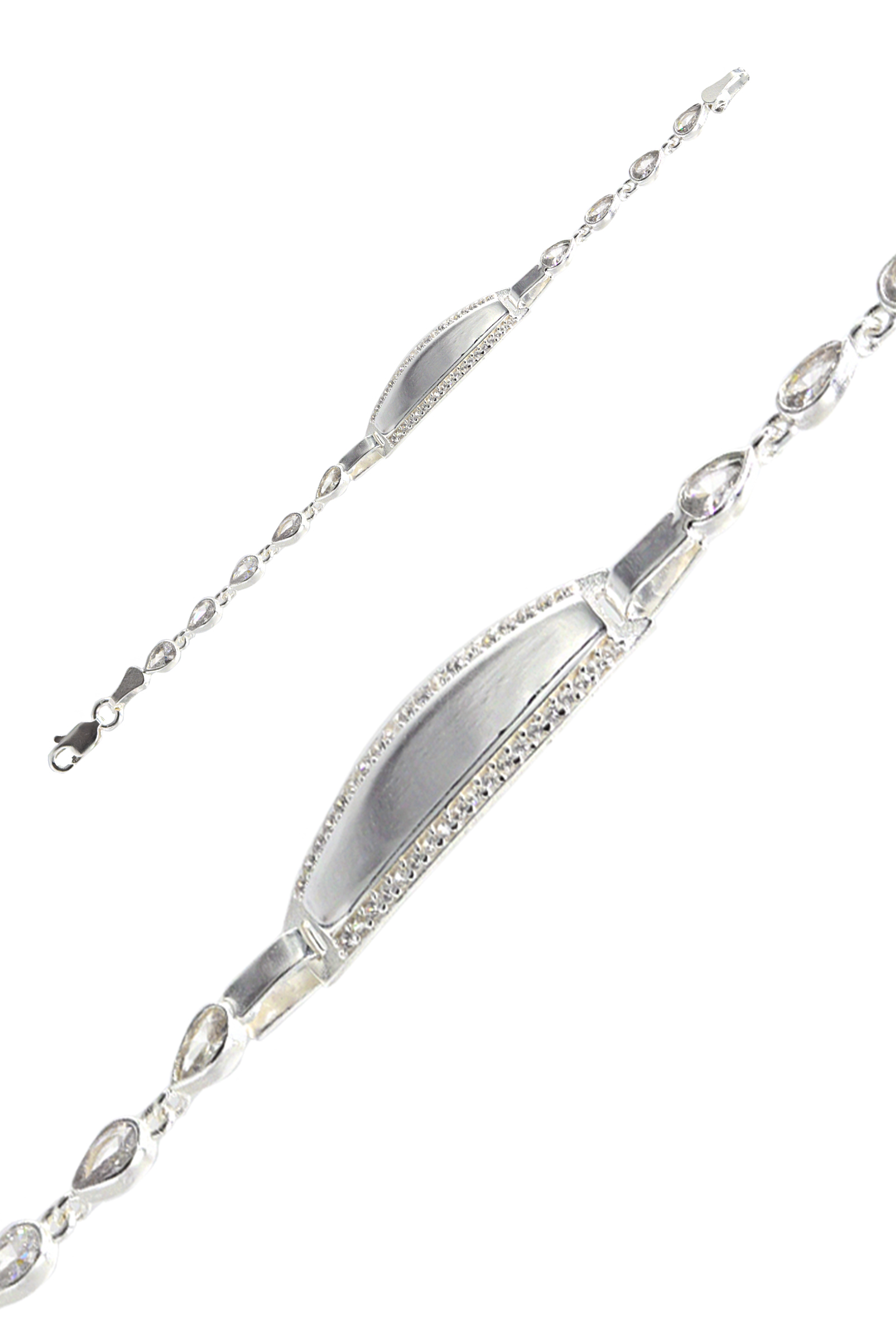 Zirkon Taşlı 925 Ayar Gümüş Çocuk Künyesi 201022353
