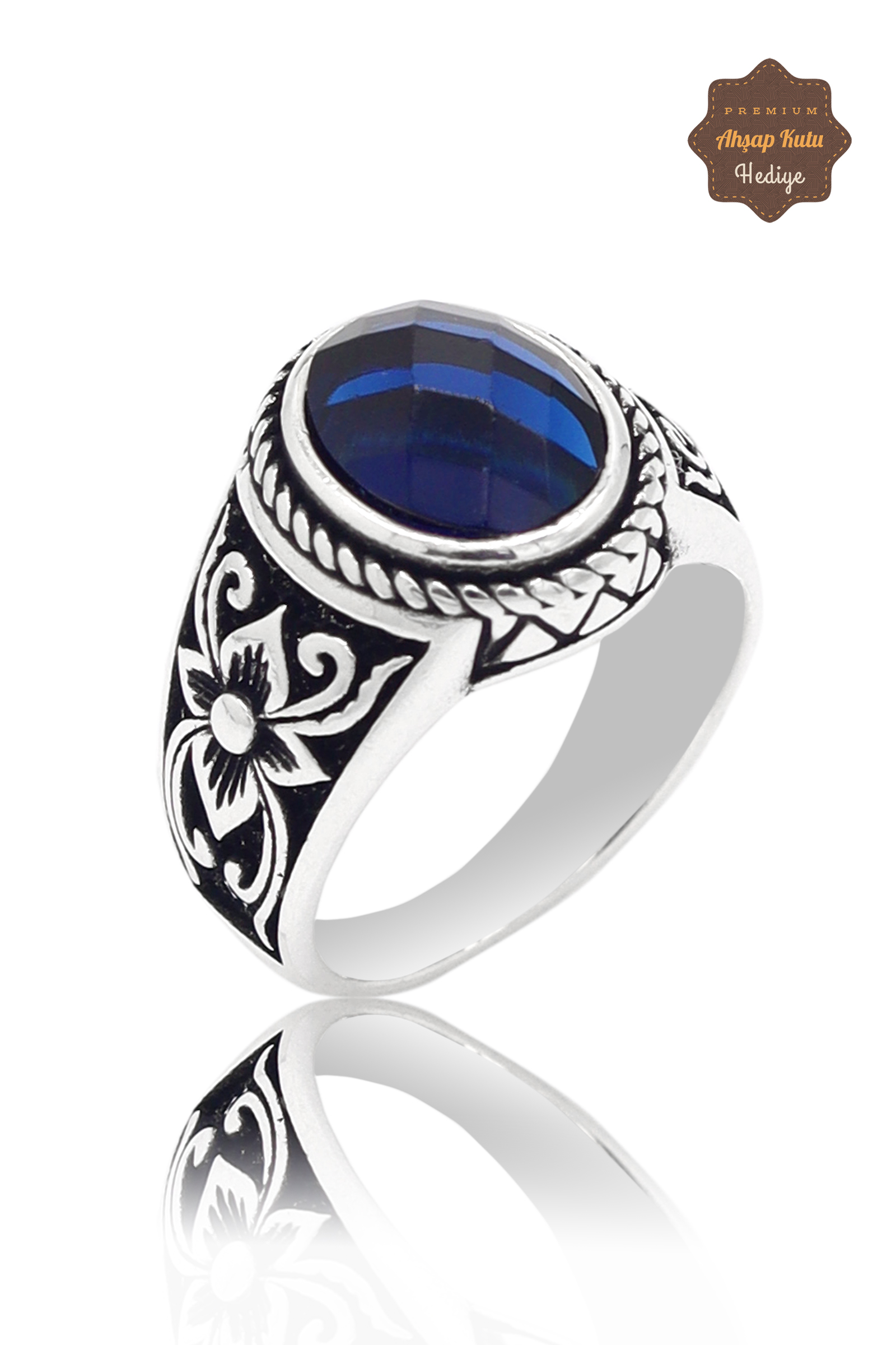 Safir Taşlı 925 Ayar Gümüş Çocuk Yüzük 201023731