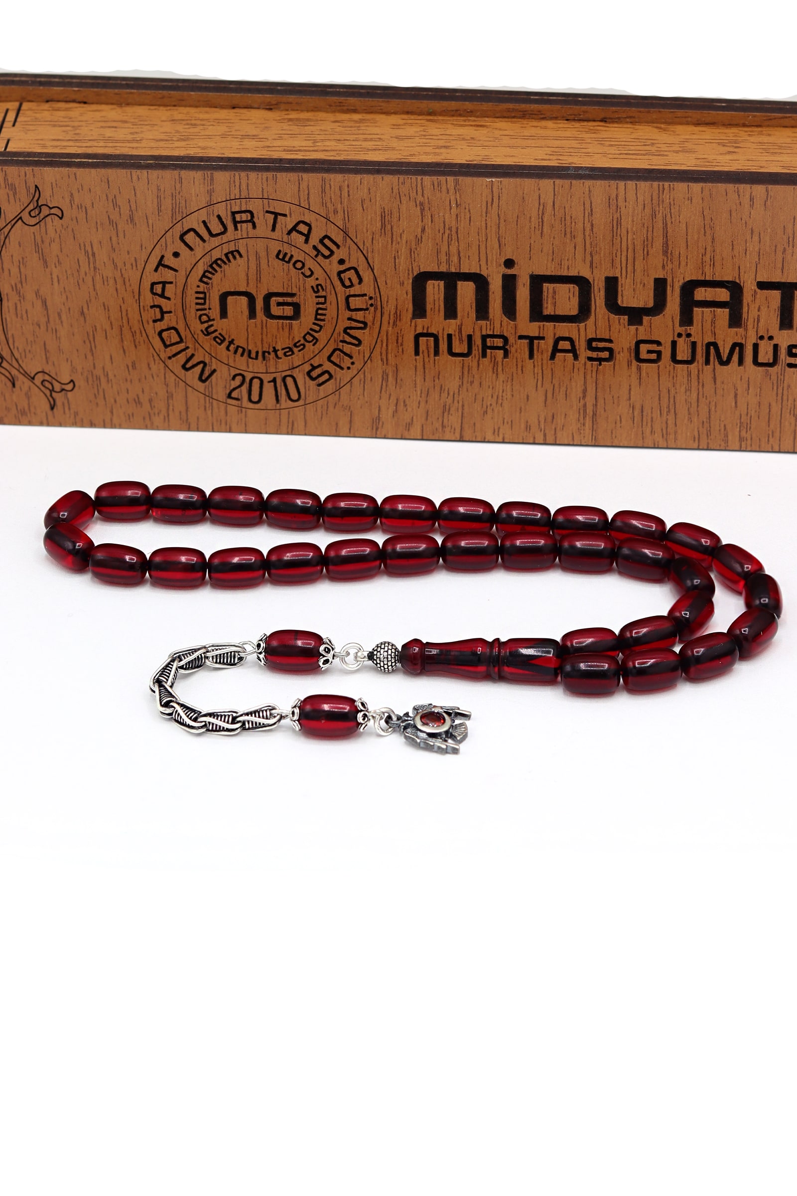 Bordo Rengi Kapsül Kesim Ateş Kehribar Tesbih 201021974