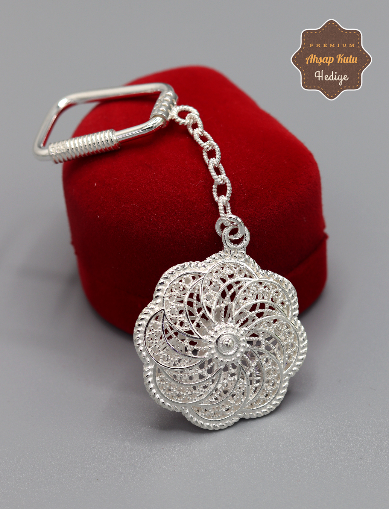 Sarmal Model 925 Ayar Gümüş Telkari Anahtarlık 201025146