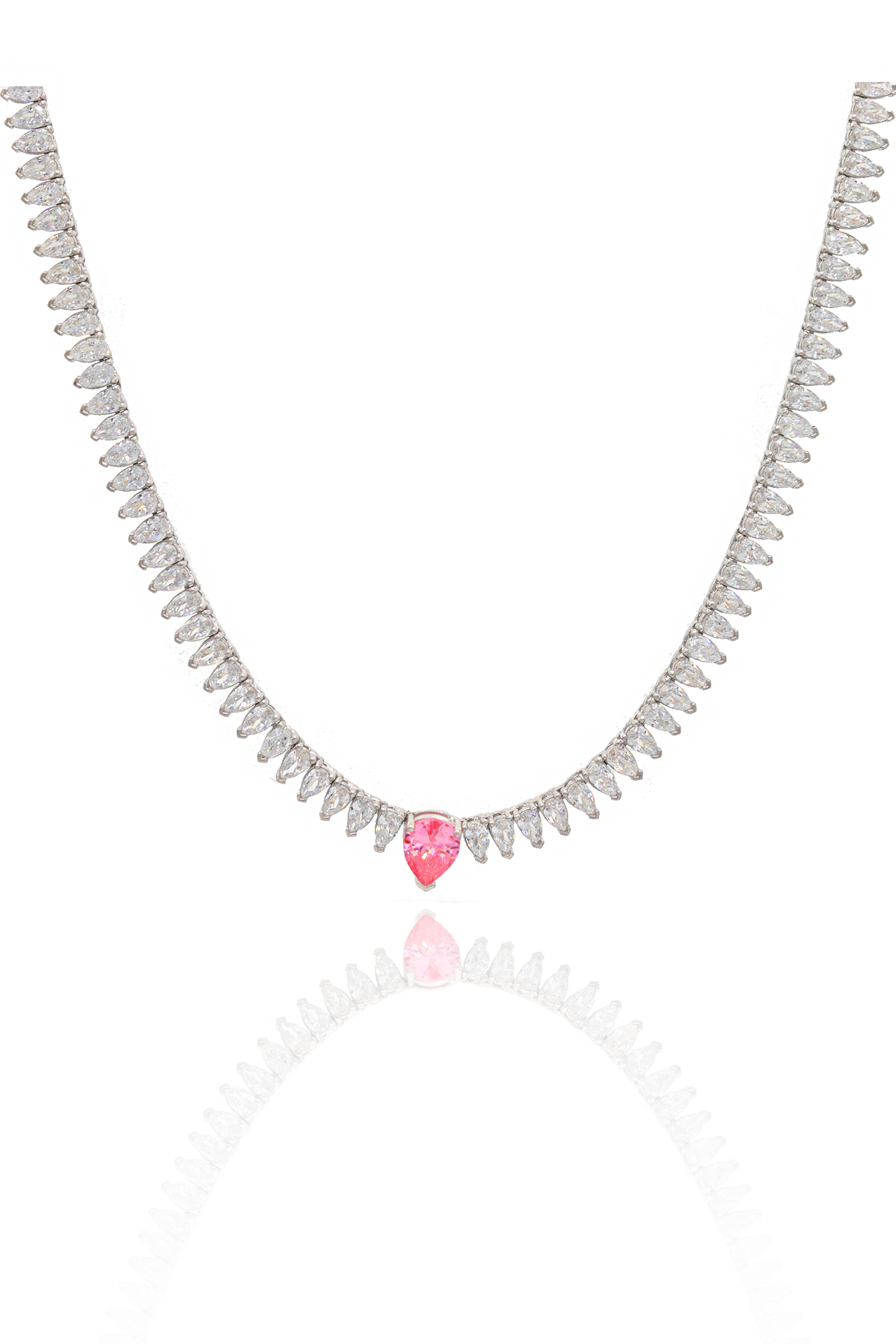Su Yolu Model Pembe Kuvars Taşlı Kadın Gümüş Kolye 201021870