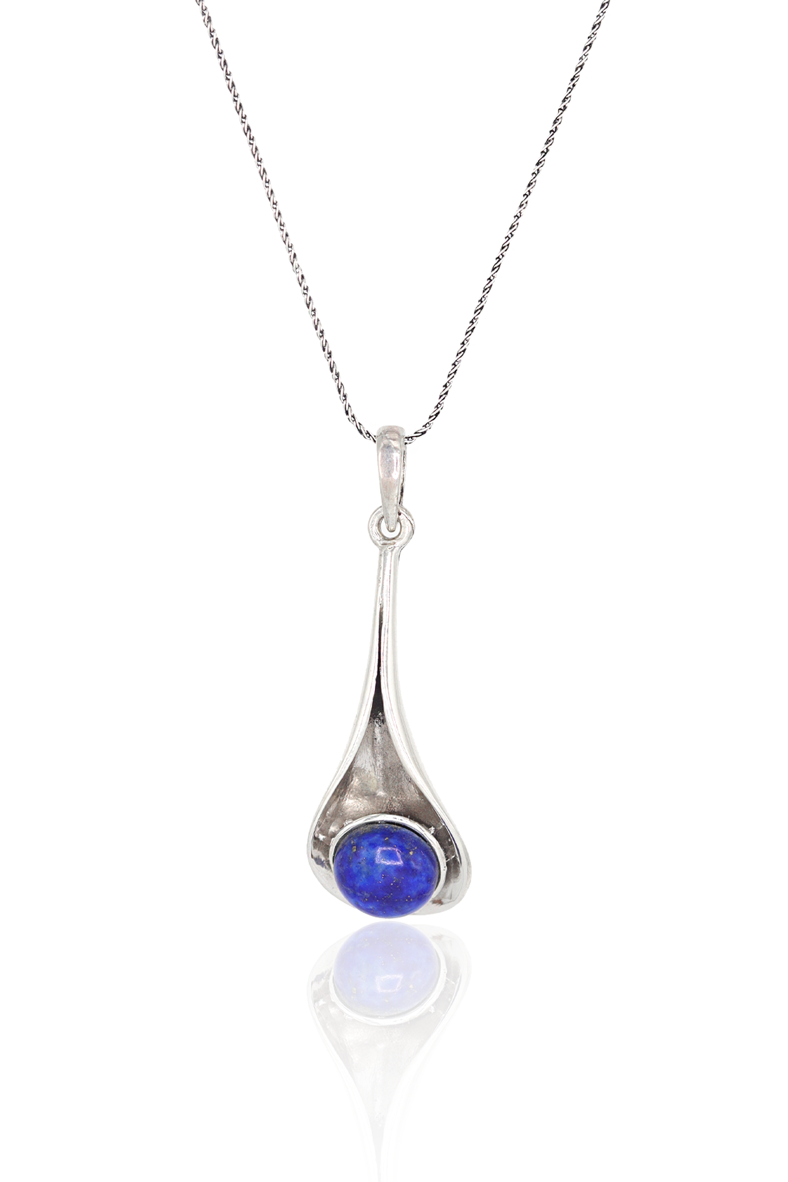 Lapis Lazuli Taşlı Kadın Gümüş Otantik Kolye 201022875