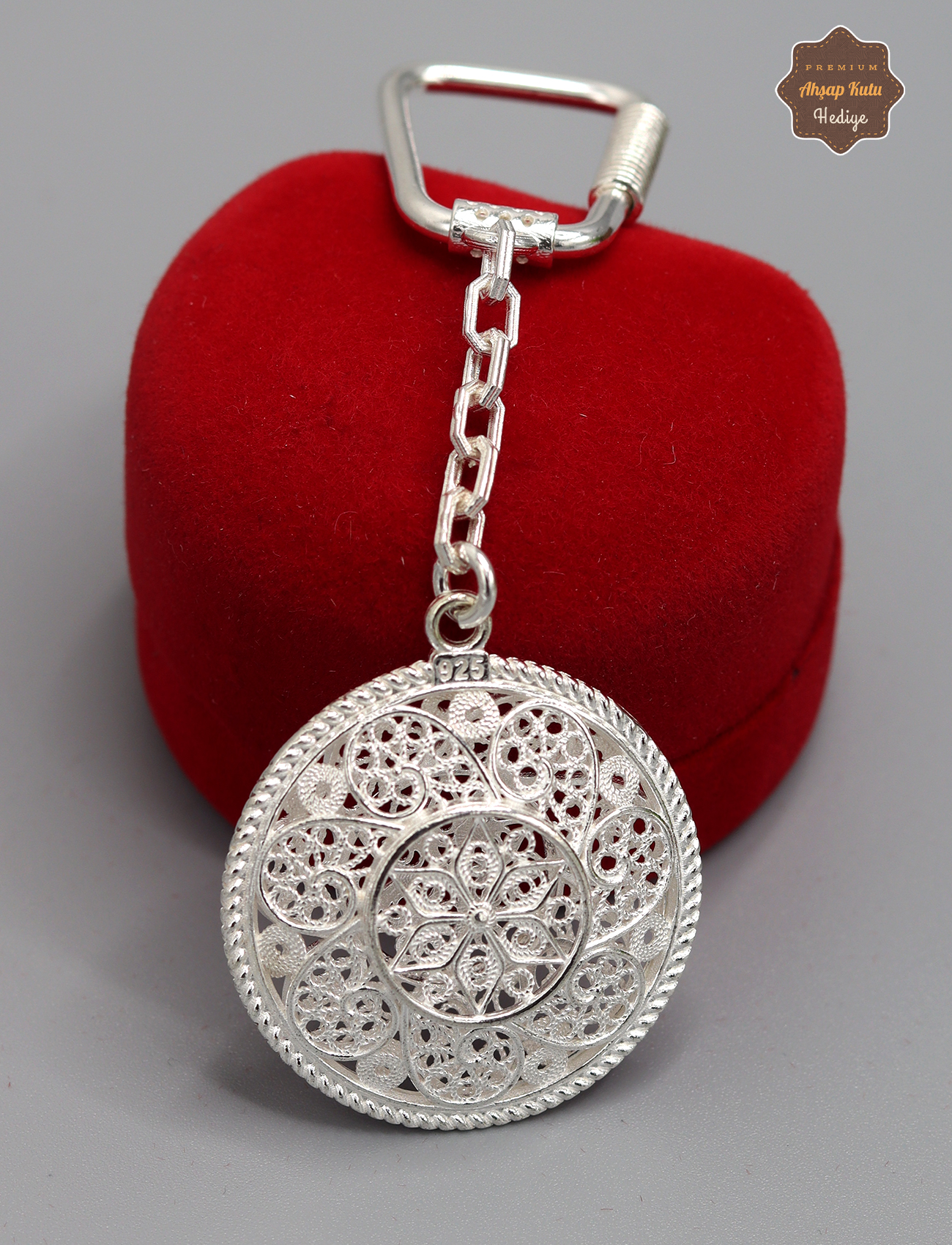 Yıldız Sarmaşık Model 925 Ayar Gümüş Telkari Anahtarlık 201025141
