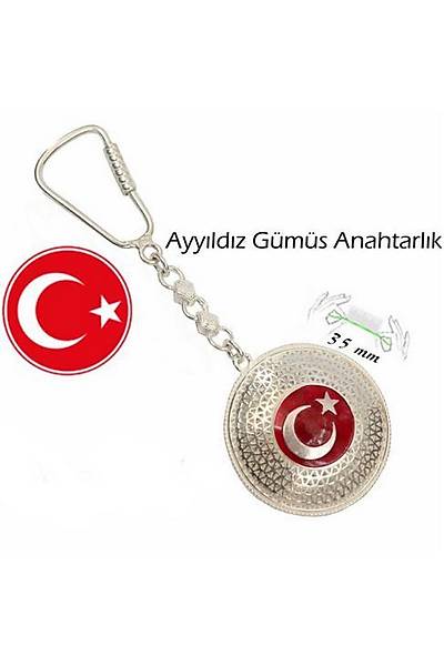 925 Ayar Ayyldz Model Gm Telkari Anahtarlk