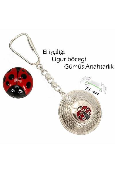 925 Ayar Gm Telkari El ilii Uur Bcei Anahtarlk