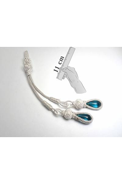 1000 Ayar Kehribar Ta�l� El �rmesi Beyaz G�m�� Kazaziye P�sk�l