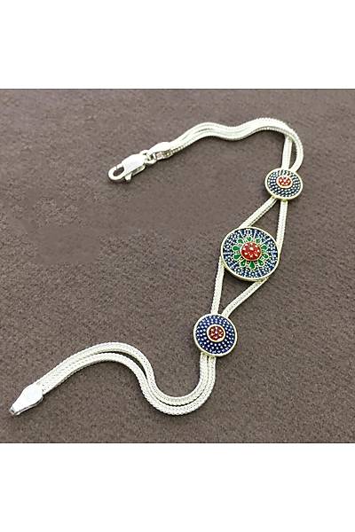 Midyat Has�r ��lemeli 925 Ayar G�m�� Bayan ��l� Set