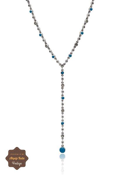 Firuze Ta�l�  Yuvarlak Su Yolu Model Markazit Ta�l� G�m�� Kad�n Gerdanl�k 201024300