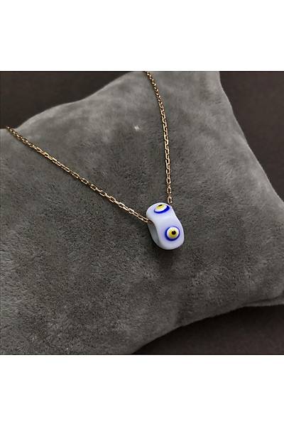 Rose Kaplama Nazar Boncuklu Bayan G�m�� Kolye
