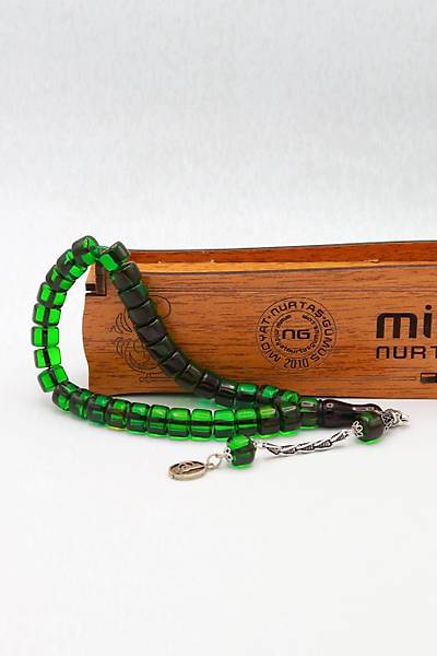 Petrol Ye�ili Tekerlek Kesim Ate� Kehribar Tesbih 201020890