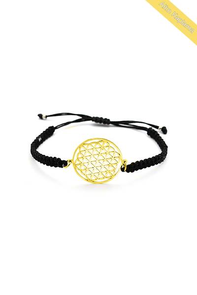 Yaşam Çiçeği Unisex Ayarlanabilir Asansörlü Gümüş Bileklik 201020248
