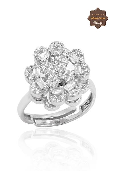 Kalp Fig�rl� D�nebilen Stres 925 Ayar G�m�� Kad�n Y�z�k 201023450