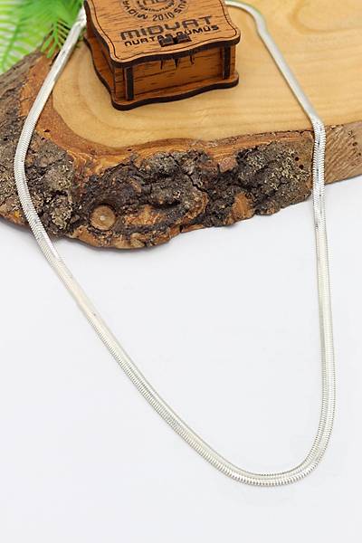 925 Ayar G�m�� Y�lan Derisi Model Ezme Zincir Kolye ve Bileklik kombini 201024151