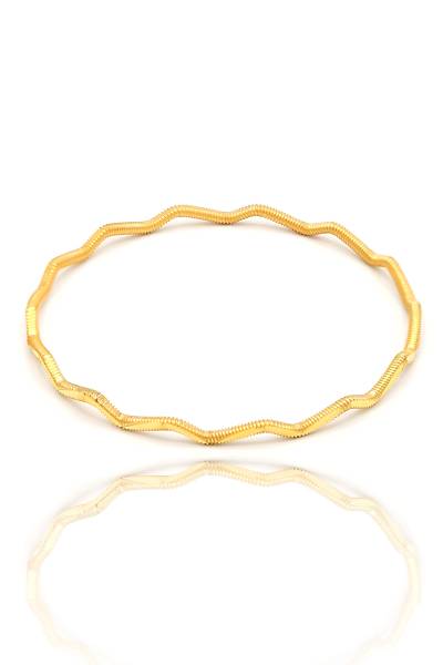 ��lemeli Zik Zak Model Alt�n Kaplama 925 Ayar G�m�� Ajda Bilezik  201024329