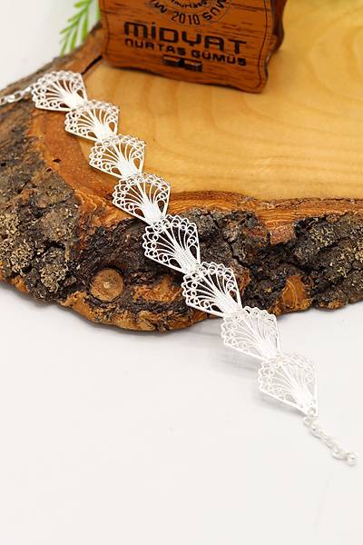 �stiridye Model 925 Ayar G�m�� Telkari Kad�n Bileklik 201024179