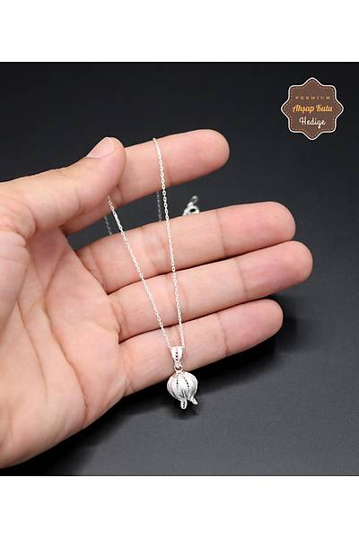 Lale �i�e�i Model 925 Ayar Saf G�m�� Telkari Kad�n Kolye 201024658