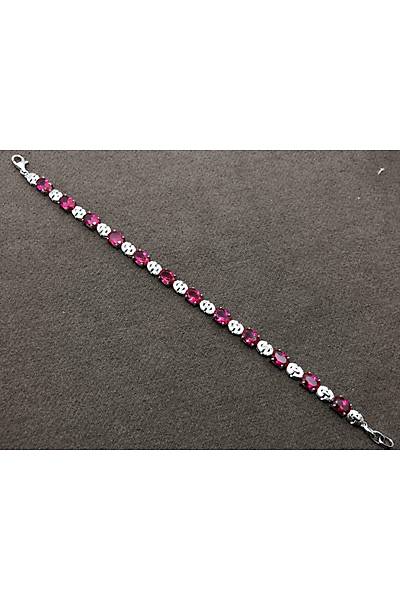 Yakut ve Zirkon Tal Bayan Gm Bileklik