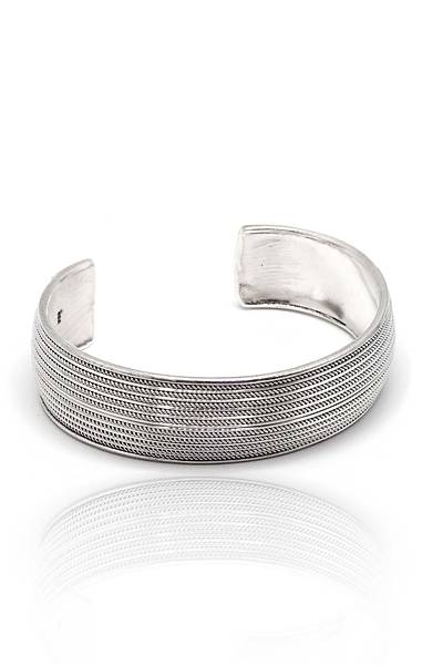 Has�r Model 925 Ayar Saf G�m�� Erkek Bilezik 201024512