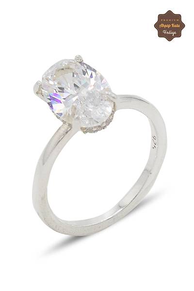 Elmas M�nt�rl� Mozanit Ta�l� 925 Ayar G�m�� Kad�n Y�z�k 201024715