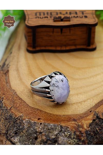 Bulutlu Havlit Ta�� Pen�e Model 925 Ayar G�m�� Erkek Y�z�k 201024809