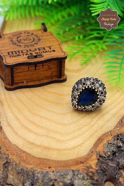 Safir Tal Oval Tasarm Zirkon Ssleme Otantik Gm Kadn Yzk 201023762