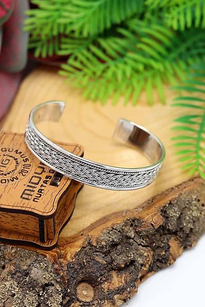 �ift �rg� Model 925 Ayar Saf G�m�� Unisex Has�r Bilezik 201024395