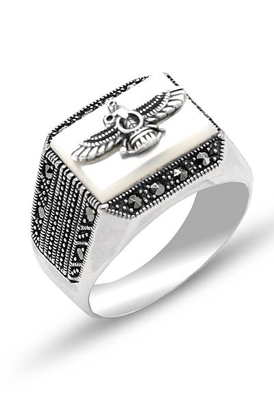 Sedef Tal Ahura Mazda Model 925 Ayar Gm Markazit Unisex Yzk 201024246