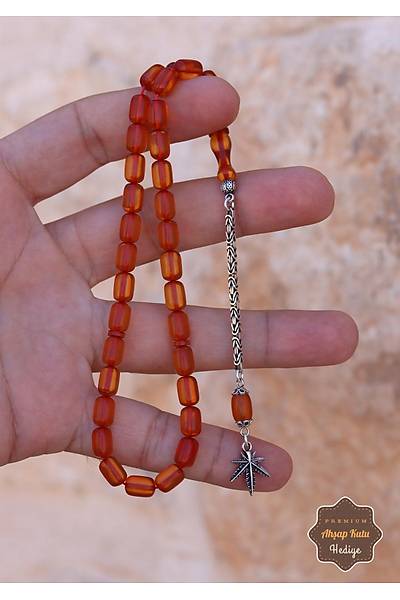 Kahverengi Kapsl Kesim Skma Kehribar Tesbih 201024703