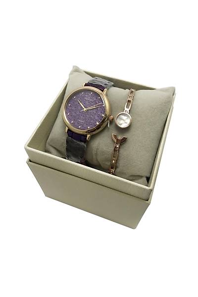 Ferrucci 2 Y�l Garantili Bayan Kol Saati ve Bileklik Kombin