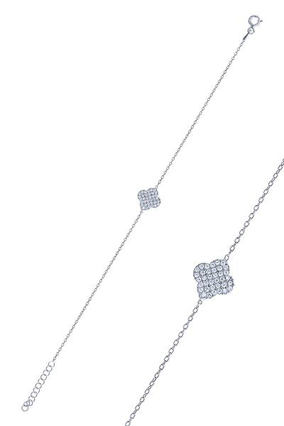 Yonca Tasar�m S�k Zirkon Ta�l� G�m�� Kad�n Bileklik 201025121