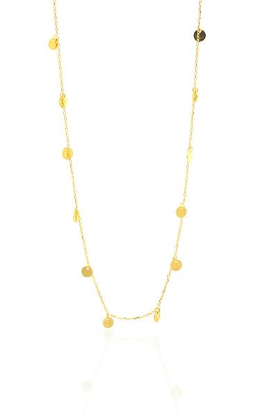 Seyrek Pullu Trend Model Gold Kaplama G�m�� Kolye 201022297
