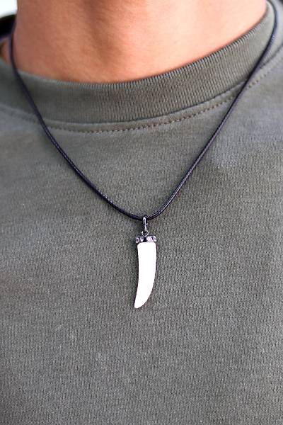 Fil Di�i Tasar�m 925 Ayar G�m�� Erkek Kolye 201024348