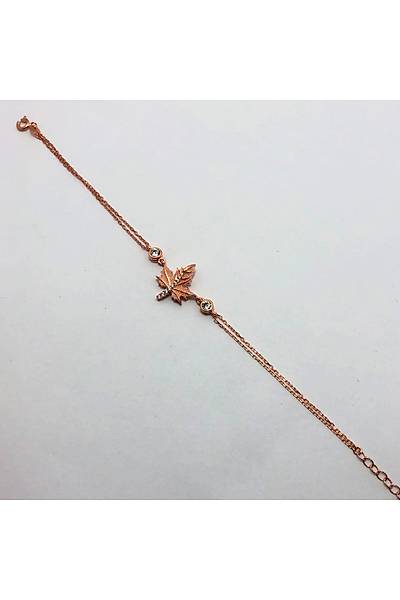 Zirkon Tal Yaprak Model Bayan Bileklik