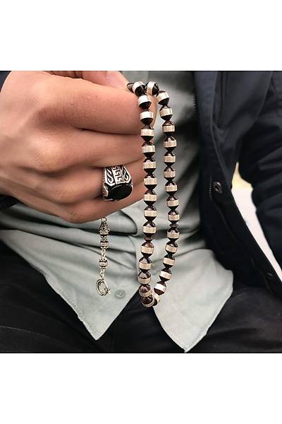 Sarmal G�m�� ��lemeli Kuka Tespih ve Erkek Y�z�k