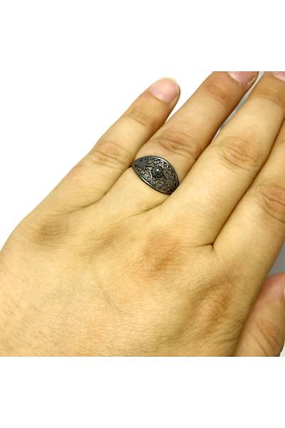 925 Ayar Eli��ili�i Oksitli Telkari G�m�� Y�z�k