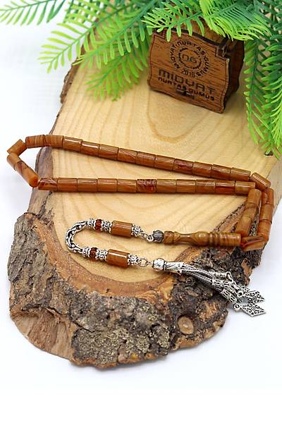 Hareli Bal Rengi Kesme Model S�kma Kehribar Tesbih 201024576