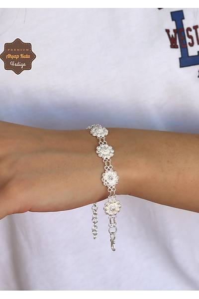 Ki�ni� Bereket Model 925 Ayar G�m�� Telkari Kad�n Bileklik 201024685