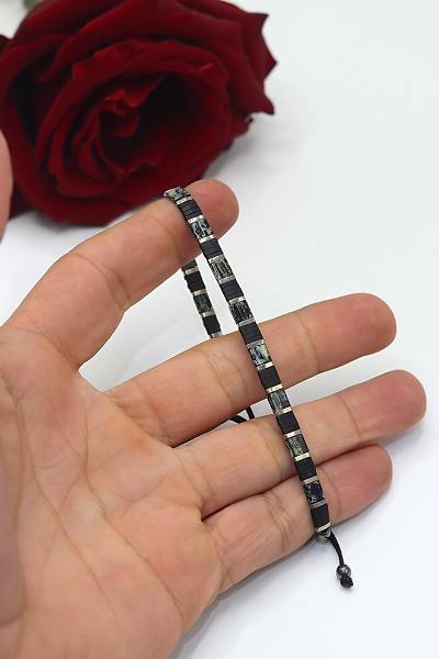 Deri ve Malahit Tal Doal Ta Bay-Bayan Bileklik 201023655