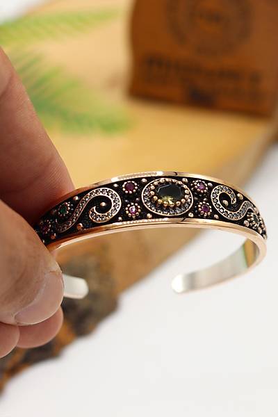 Zultanit Ta�l� Sonsuzluk Model El i�i G�m�� Kad�n Bilezik 201024469