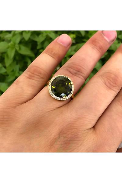 Peridot Tal Altn Kaplama Bayan Gm Yzk