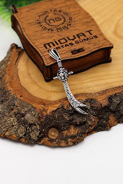 Hz Ali Z�lfikar Tasar�m 925 Ayar G�m�� Erkek Kolye 201024346