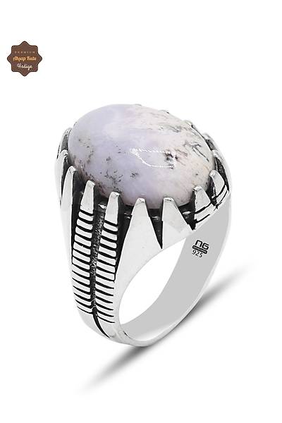 Bulutlu Havlit Ta�� Pen�e Model 925 Ayar G�m�� Erkek Y�z�k 201024809