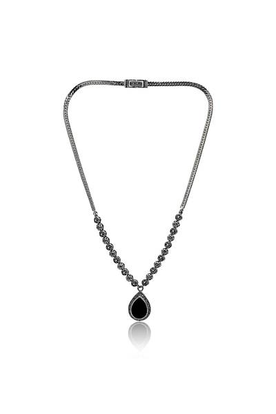 Oniks Ta�l� Damla Tasar�m Markazit Ta�l� G�m�� Kad�n Gerdanl�k 201024257