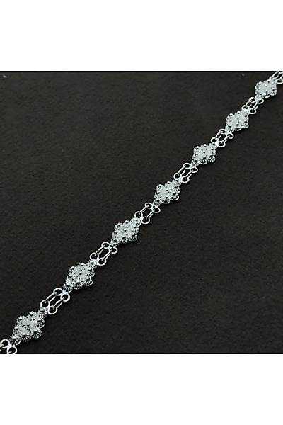 Baklava Model 925 Ayar Telkari Bayan G�m�� Bileklik