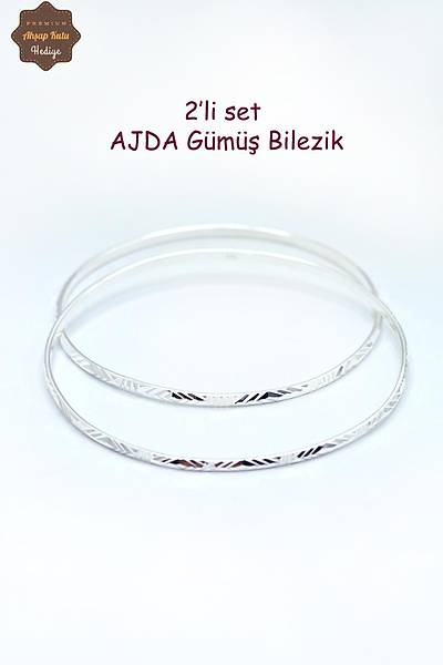 ��lemeli 925 Ayar G�m�� 2'li Set Ajda Bilezik 201023990