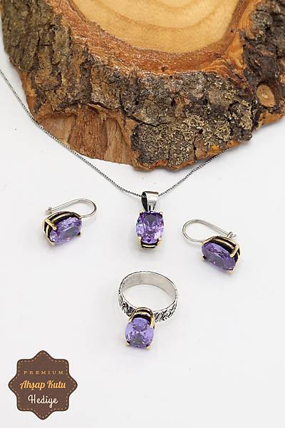 Ametist Ta�l� El i��ili�i Otantik G�m�� ��l� Set 201023380
