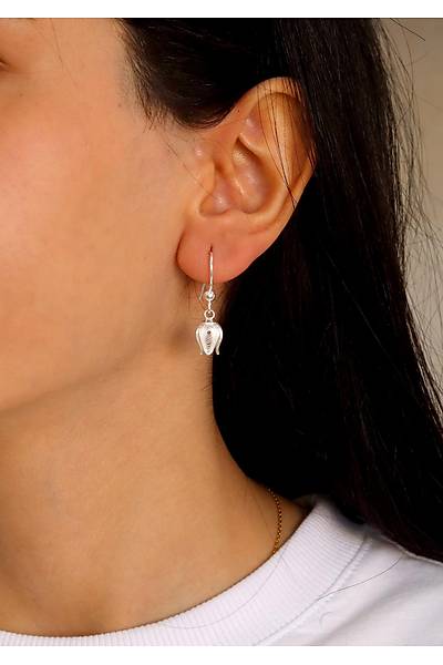 Sallant�l� Lale Model 925 Ayar G�m�� Telkari Kad�n K�pe 201024665