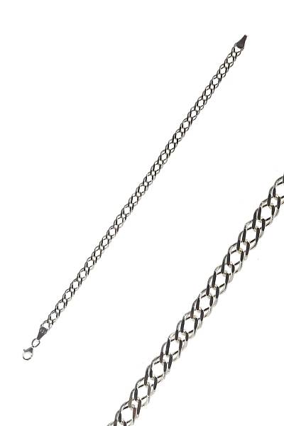 Burgu Tasar�m 6 mm 925 Ayar G�m�� Erkek Bileklik 201024724