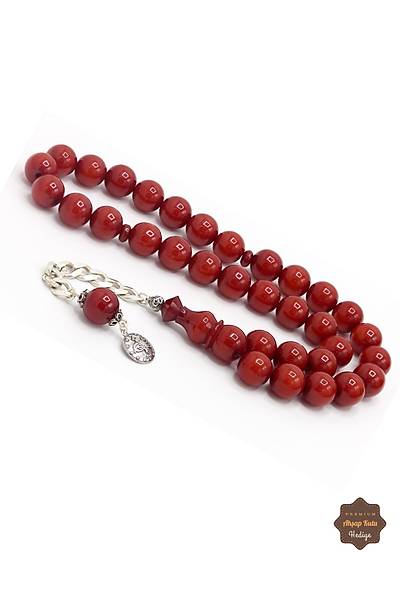 Kahverengi B�y�k Boy K�re Kesim G�m�� P�sk�ll� S�kma Kehribar Tesbih 201024944